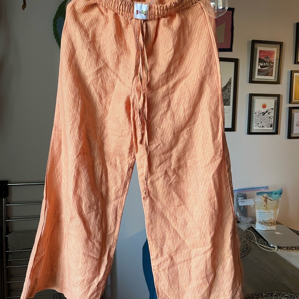 Jubi pj pants apricot stripe